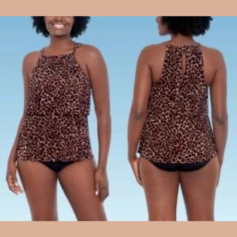 NWT $46 Dreamsuit Miracle Brands Tiered Animal Tankini Swim Top [ SZ 8‎ ]